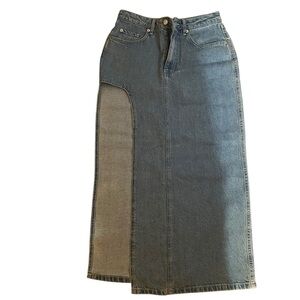 NWT Miami| Women Rushed Midi Skirt Light Blue Denim Jeans -Size S
